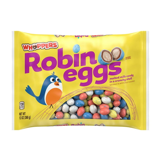 WHOPPERS, Robin Eggs Malted Milk Treats, Easter Candy, 13 oz, Bag