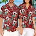 thumbnail image 2 of Camisa hawaiana con estampado de bastón de caramelo y pan de jengibre para hombre, camisa fresca de verano para mujer y niño, camisetas de manga corta con cara de perro, regalo de vacaciones, 2 of 5
