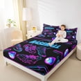 thumbnail image 4 of Homewish Neon Baseball Shose Twin Sheet Sets for Boys, Black Fuchsia Twin Fitted Sheet, Modern Sports Theme Flat Sheet, Lightweight Room Decor, 3pcs, 4 of 7