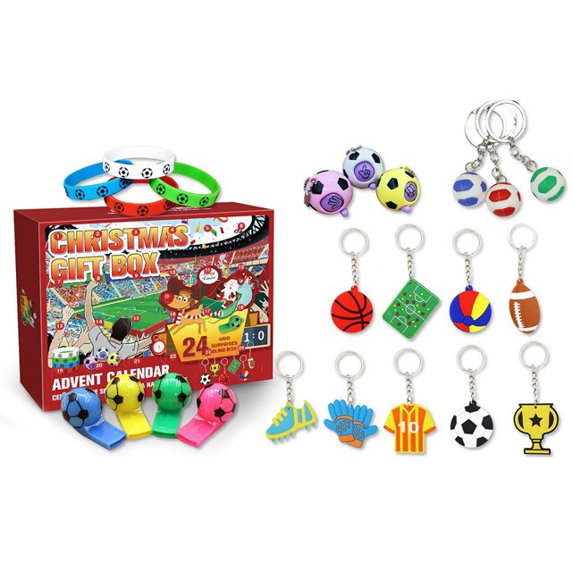 Balón de fútbol Caja de regalo Juguetes 24 Rejillas Navidad Cuenta regresiva Calendario de Adviento para niños Likrtyny juguetes de los niños