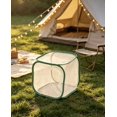 thumbnail image 3 of Collapsible Insect Habitat Cage 30x30x30cm Green Trim White Mesh Pop Up Cage with Zipper for Outdoor Use, 3 of 4