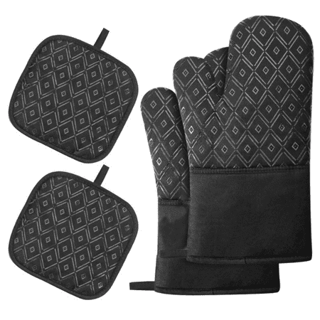 

Livesture Kitchen Microwave Oven Heat Insulation Non-slip Gloves Black rhombus Suit