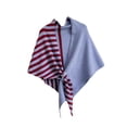 thumbnail image 1 of Chal de rayas de poliéster para mujer, cárdigan de moda para vestidos de clima frío rojo azul, 1 of 5