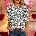 thumbnail image 2 of Ruimatai Women's Casual 3/4 Sleeve Round Neck Top Blouse Soft Stretch Comfortable Everyday Wear Fashion Shirt, 2 of 8