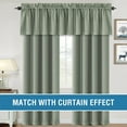 thumbnail image 2 of Blackout Curtain Valances for Kitchen Windows/Bathroom/Living Room/Bedroom Thermal Insulated Rod Pocket Valances for Windows, 2 Pack, 52" x 18", 2 of 8