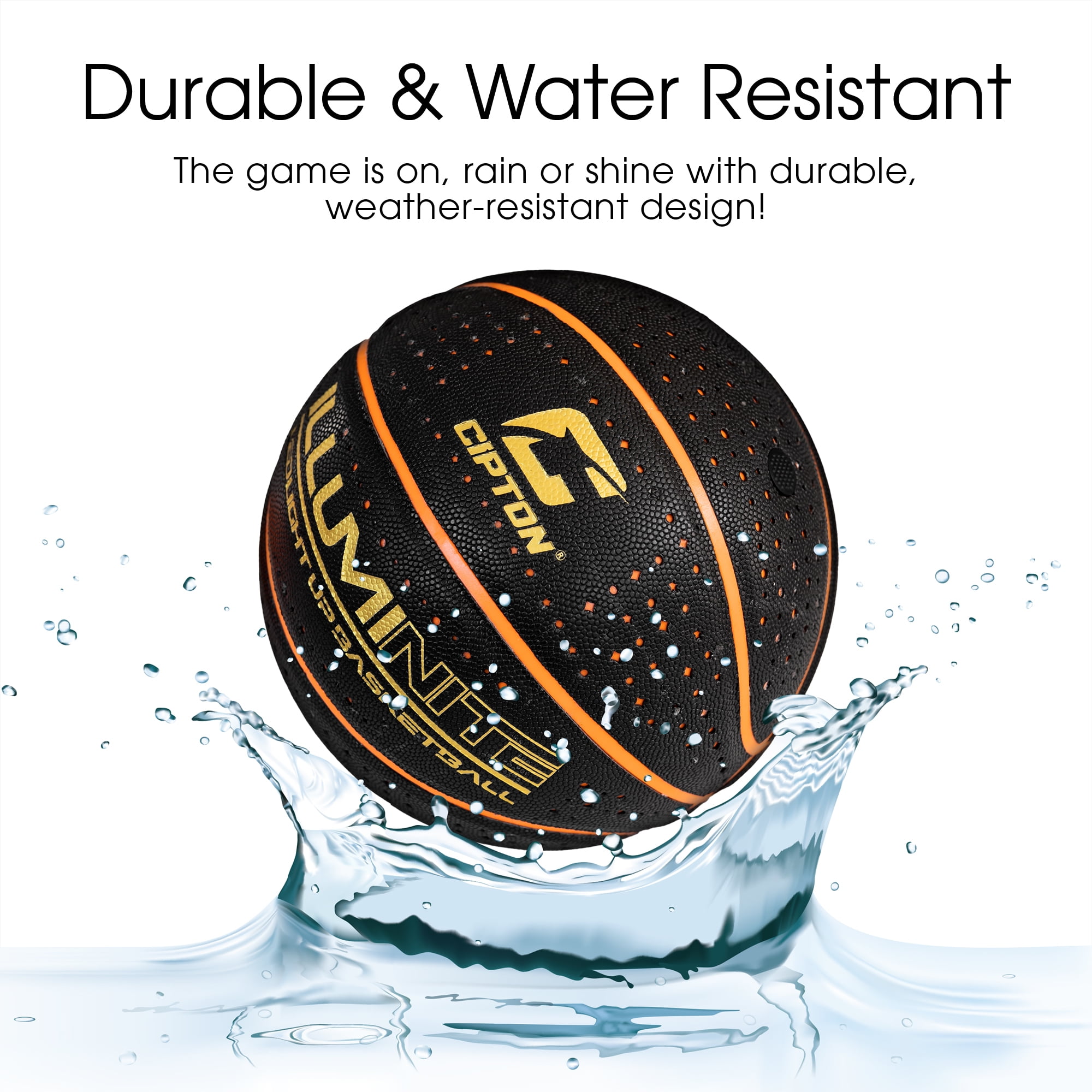Cipton Basketball Light Up Leather Basketball Youth Size Ball 28.5 Inch
