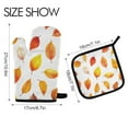 thumbnail image 2 of Yayeee Oven Mitts and Pot Holder Set of 4 Heat Resistant Kitchen Gloves Baking Hot Pad, Orange Leaves, 2 of 5