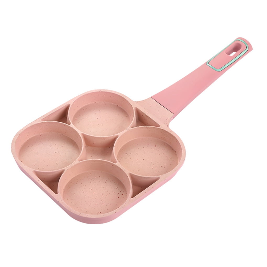 PBPBOX Pink Non Stick Egg Frying Pan with Groove Design for Easy Cooking and Even Heating