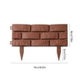 thumbnail image 3 of YOHAVEN 4PCS Plastic Garden Edging Fence Panels 17"x12", Decorative Brown Borders for Flower Beds Lawn Path Landscape Yard Outdoor Garden Decor, 3 of 6