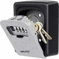 thumbnail image 1 of Secure Key Box with 4-Digit Code, Waterproof Rustproof, for Home, Office, Garage, Gym - Wall Mountable, 1 of 5