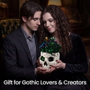 SupreOwls Succulent Skull Building Block Sets, 1079 Pcs Gothic Flower Pot Model For Adults, DIY Creative Plant Decor, Home Desk Decoration Gift Idea