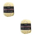 thumbnail image 2 of Moyic Hilo de 3 capas para tejer a mano, 50g por bola, bufanda, Almohada, manta, ganchillo, , algodón de leche 21 # 2Conjunto, 2 of 6