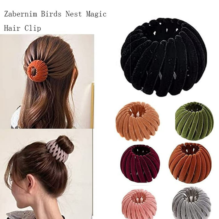 Zoizocp Bird Nest Magic Hair Clip, Birds Nest Magic Hair Clip, Hair Holder, Bird Nest Hair Clips for Women, Hair Holder Clip Bun Accessories for Women
