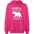 thumbnail image 2 of OXI Hoodie Sweatshirt - The Bear World, Basic Casual Hoodie for Men's and Women Fleece Hoodie Long Sleeve - Heliconia Medium, 2 of 3