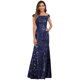thumbnail image 1 of Vestido con lentejuelas para madre de la novia YXFDKZIB, azul marino, talla 14, 1 of 7