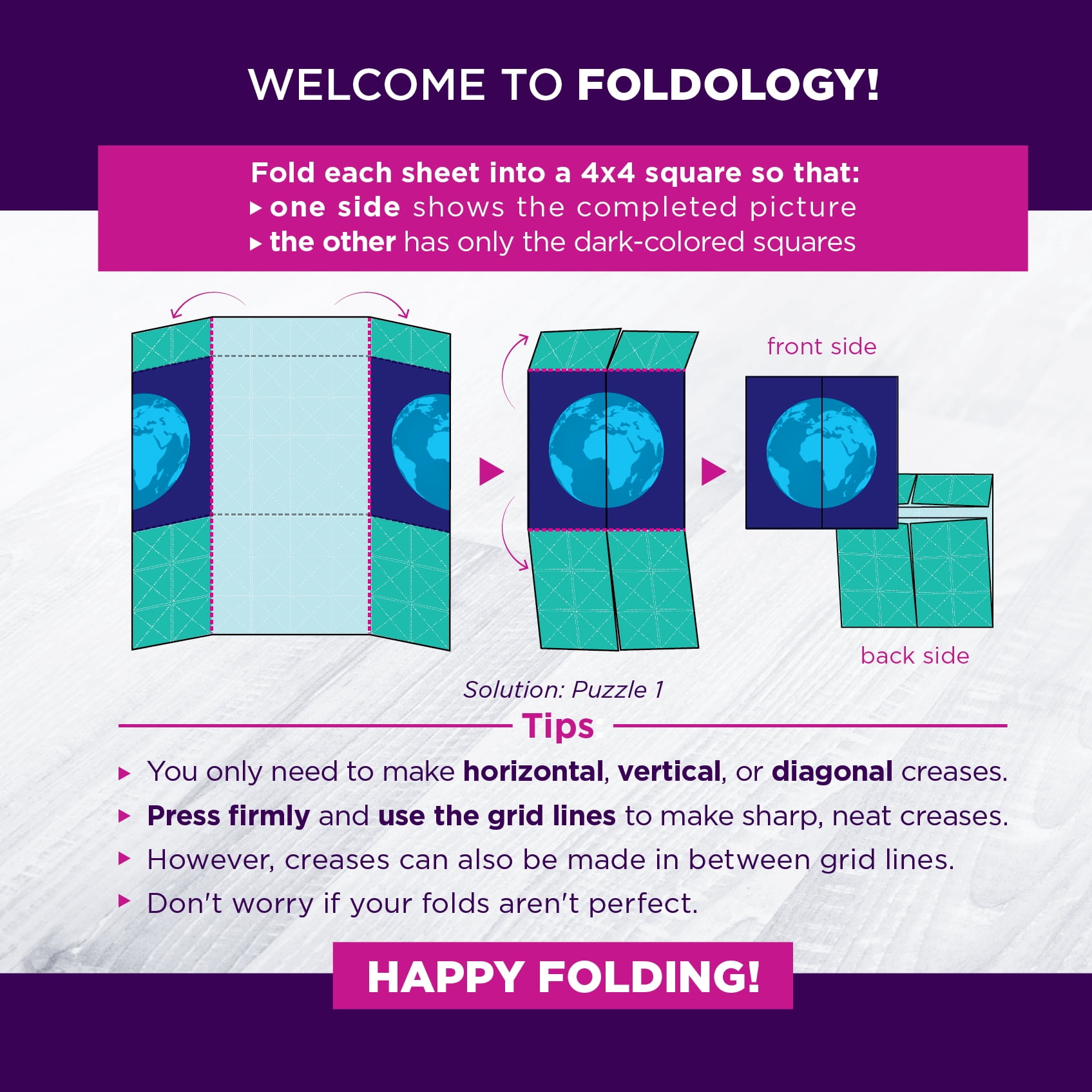 FOLDOLOGY 1&2 Combo Pack - Origami Puzzle Game. Brain Teasers for Tweens, Teens & Adults. 200 Challenges, for Ages 10+