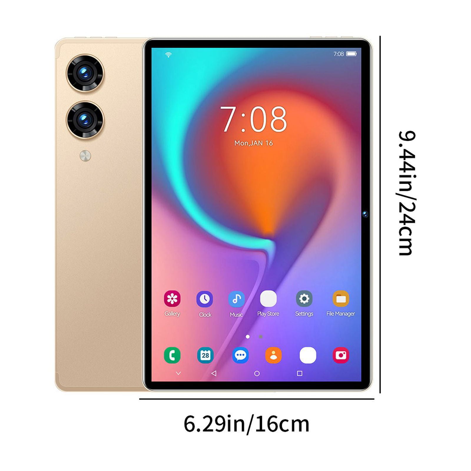 10.1-Inch Android 8.1 Tablet with HD Eye Protection Display, 2GB+32GB, 128GB Expandable, Dual SIM Voice Call, GPS Navigation, 5000mAh Battery
