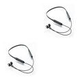 thumbnail image 3 of Seitruly Auriculares para el cuello Auriculares recargables compatibles con Bluetooth Estéreo Viaje Manos libres Llamadas Correr Fitness Deportes Negro 2piezas, 3 of 6