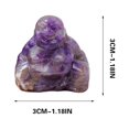 thumbnail image 2 of Fiudx Decoraciones navideñas para interiores Figuras de Feng Shui de Buda sonriente feliz tallado en cristal, 2 of 5