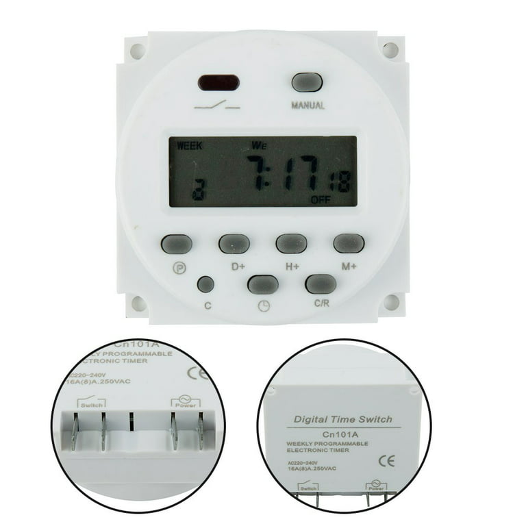 New LCD Digital Timer Programmable Control Timer AC/DC 12V 16A