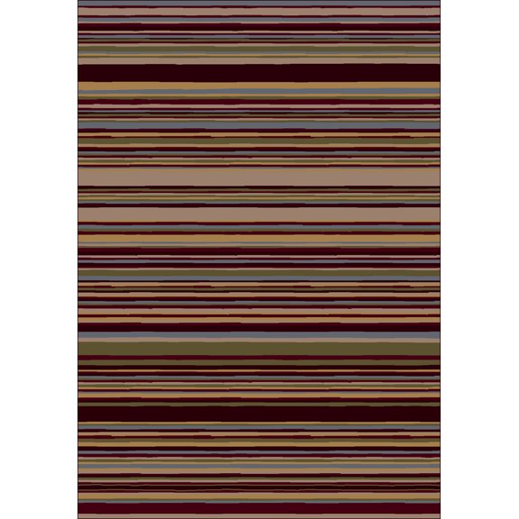 Milliken Innovations Area Rug LOLA DARK CHOCOLATE Lola 10110 Barred Lined 5' 4" x 7' 8" Rectangle