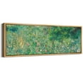 thumbnail image 3 of IDEA4WALL Extra Large Framed Canvas Print Wall Art Impressionist Garden Lush Floral Landscape Fine Art Retro Pastel Green Abstract Art Oversized Wall Decoration Relax/Calm for Living Room - 60"x20", 3 of 5