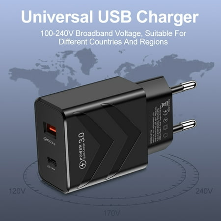 

NEWLIS Mini Portable 2 Ports PD18W QC3.0 USB Fast Charging Phone Quick Charger Adapter