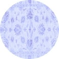 thumbnail image 1 of Ahgly Company Machine Washable Indoor Round Oriental Blue Traditional Area Rugs, 8' Round, 1 of 4