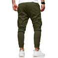 thumbnail image 4 of Resicozy Causal Cargo Sweatpants for Men Drawstring Waist Joggers with Pockets Soft Athletic Workout Track Pants Army Green M, 4 of 5
