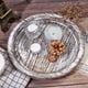 thumbnail image 3 of Bandeja rústica de madera para servir, bandeja de madera para joyería, bandeja decorativa para mesa de centro, soporte de almacenamiento redondo blanco lavado, decoración circular para centro de mesa., 3 of 9