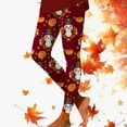 thumbnail image 2 of XJDJHC Women Thanksgiving Leggings Turkey Day Pumpkin High Waist Tight Pants Soft Stretchy Workout Plus Size Yoga Trousers, 2 of 5