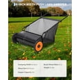 thumbnail image 2 of 26-Inch Push Lawn Sweeper, 7 Cu. Ft. Hopper Leaf & Grass Collector, 4 Spinning Brushes, Adjustable Brush Height, Manual Yard Sweeper for Grass Clippings, 2 of 7