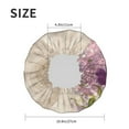 thumbnail image 6 of YFYANG Women's Double Waterproof Shower Cap, Purple Vintage Flowers Reusable Hair Cap for All Hair Styles and Head Sizes, 6 of 9