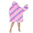 thumbnail image 4 of Adult Kids Winter Warm Wearable Blanket  Big Hooded Sweatshirt Homewear With Front Pocket Oversized, 4 of 6