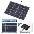 thumbnail image 3 of 5V 3W 0.6A Mini Solar Panels, 3.1m Wire DC Connector  for Solar Power Charge Home Garden Lamp Street Light Solar System Kits, 3 of 6