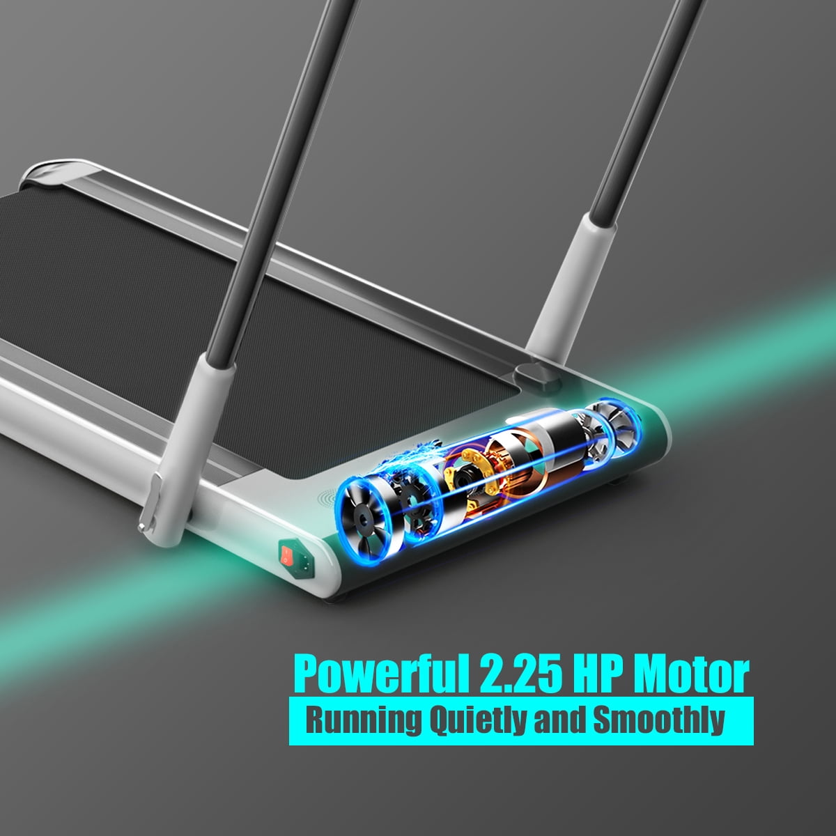 Gymax 2.25HP Under Desk Electric Pad Treadmill Running Machine Silver
