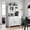 White, variant on Kitchen Pantry Cabinet, Farmhouse Hutch Cabinet with Buffet Cupboard, 63in Tall Storage Cabinet with Adjustable Shelves & Anti-tip Design for Kitchen Dining Living Room - Grey