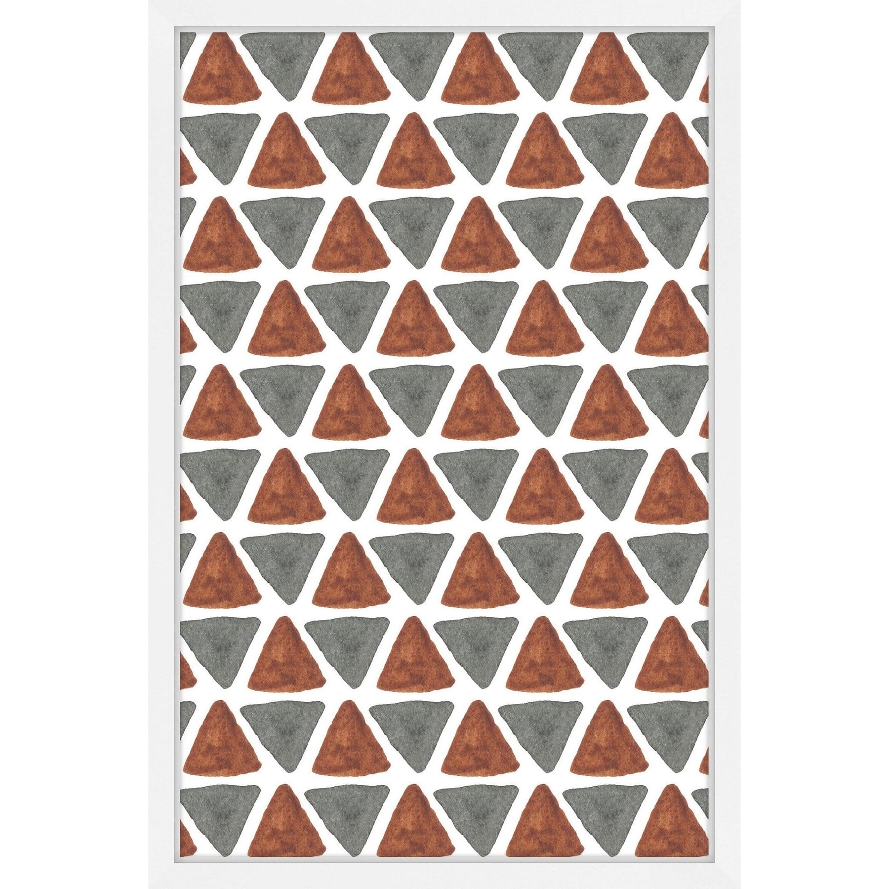 Marmont Hill "Layered Triangles" Framed Painting Print
