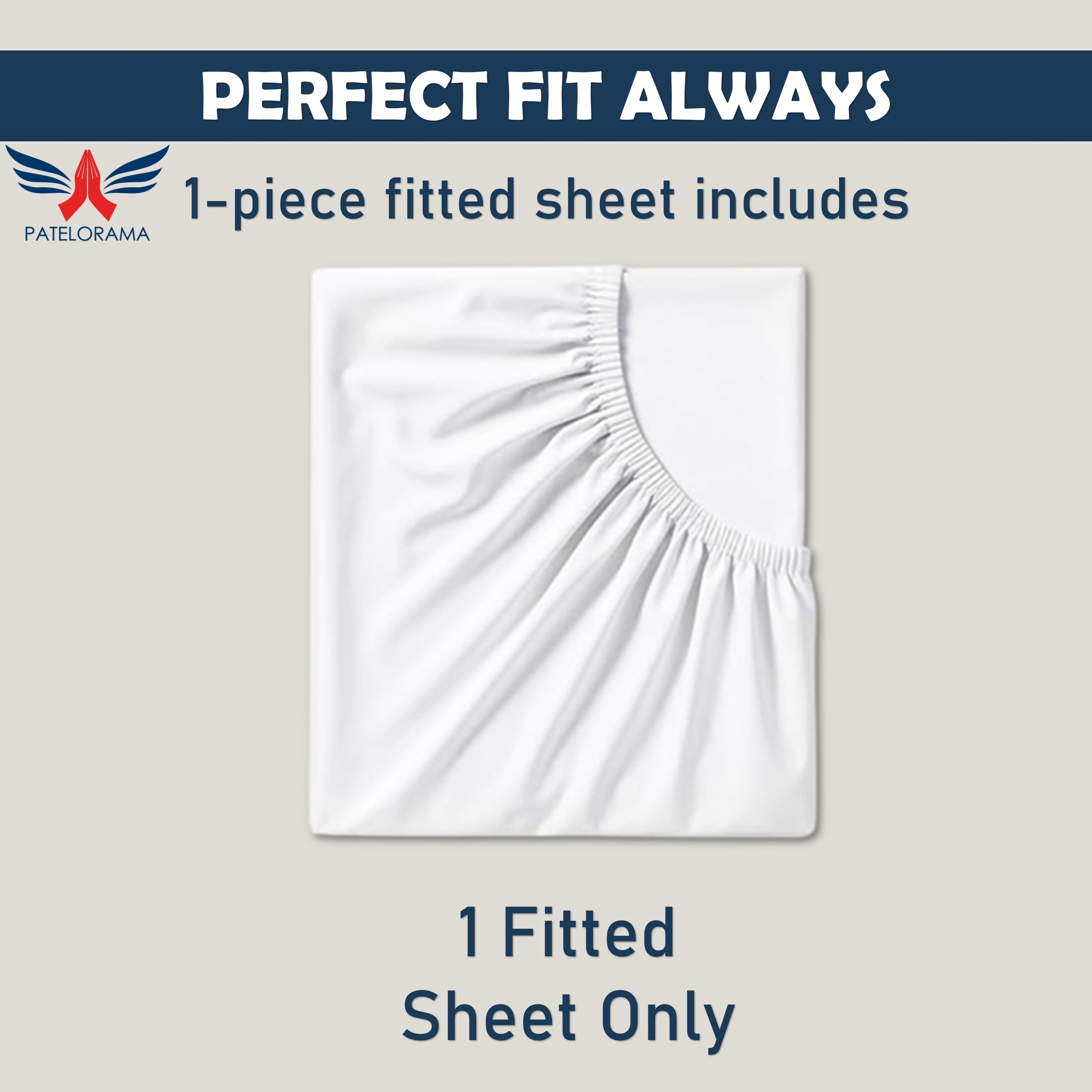 1-PC Fitted Sheet Only - 100% Viscose Derived from Bamboo Olympic Queen Size 1000 Thread Count - Breathable & Cooling for Hot Sleeper, Hotel Luxury - 10" Deep Pocket - White