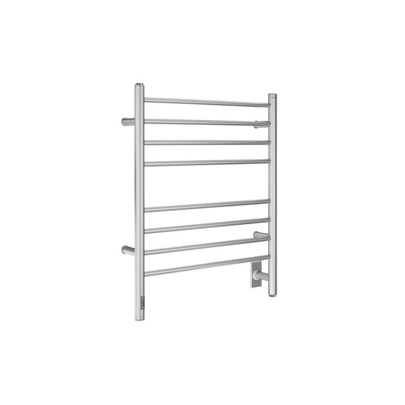 Ancona Prestique OBT 8-Bar Wall Mounted Towel Warmer with Integrated On-Board Timer in Brushed Stainless Steel