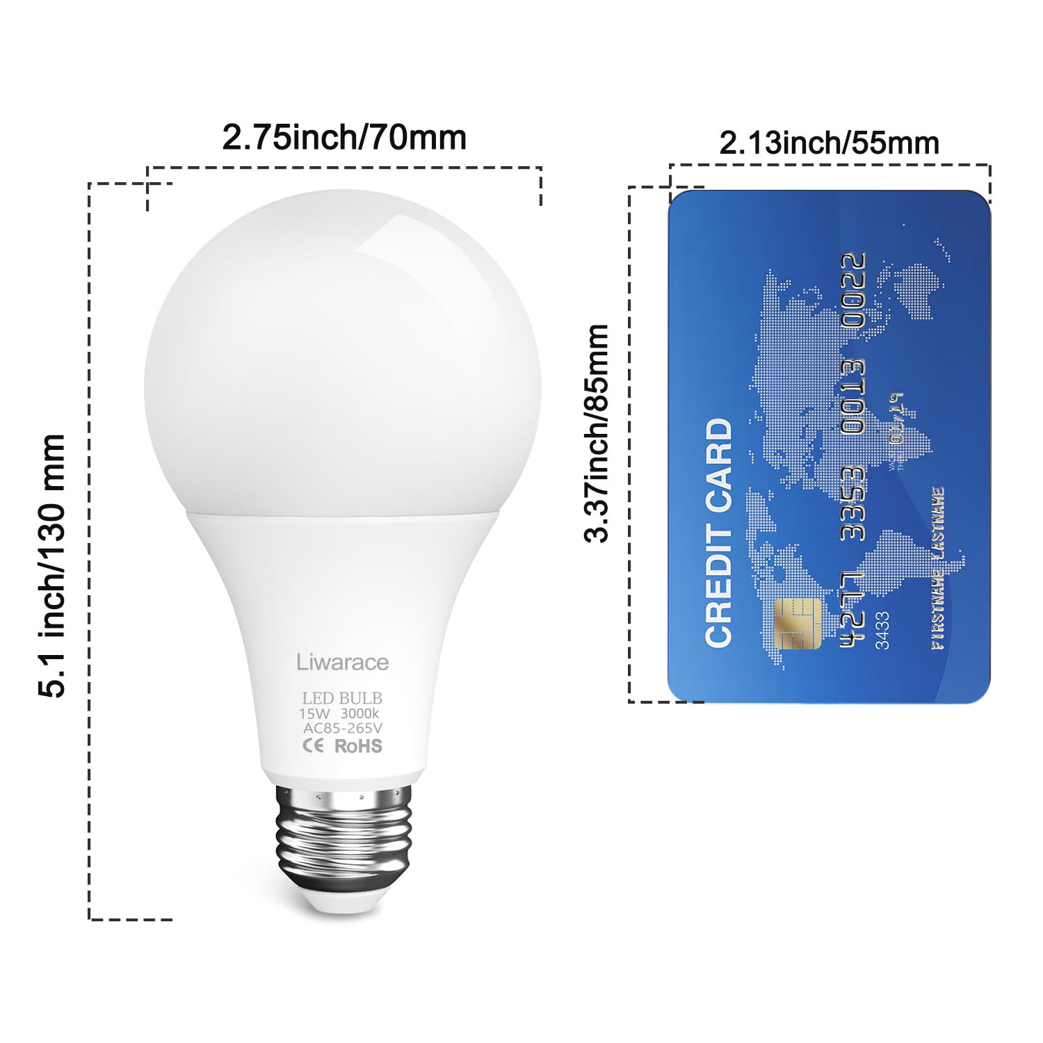 Elegant Choise 150 Watt Led Light Bulb Equivalent Energy Saving Lamp 