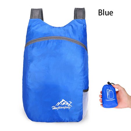 20L Ultralight Outdoor Foldable Travel Daypack Men Women Daypacks Folding Handy Bag Lightweight Packable Backpack BLUE