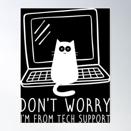 I'M From Tech Support Poster Wall Art, Modern Wall Decor For Living Room Bedroom, 8x12 UNFRAMED