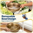 thumbnail image 3 of SPECSTAR Bird Bath for Outside, Outdoor 13'' Birdbath Bowl with Metal Ground Stake, Weather-Resistant ABS Bird Bath and Feeder for Garden, 1.45 Gallons, Copper, 3 of 8