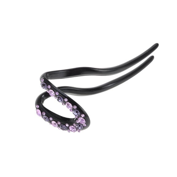 Unique Bargains Comfortable No Slip Fashion U-shaped Hair Pins for Home 1 Pc Purple