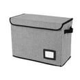 thumbnail image 1 of Caja de almacenamiento de cómics, archivador portátil, soporte para documentos, para revistas de colección Gris, 1 of 8