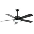 thumbnail image 2 of GetLedel 52-in Modern 5-Blade Black LED Ceiling Fan with Light Kit and Remote Control, 2 of 5