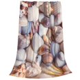 thumbnail image 2 of Fotbe Sea Shells Manta de Franela Acolchonada con Estampado, Súper Suave y Esponjosa, Extra Grande para Sofá, Cama, Uso Todo el Año-50"x40", 2 of 7