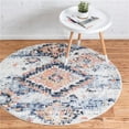 thumbnail image 1 of Unique Loom 3148390 7 x 7 ft. Mediterranean Morocco Round Rug, Ivory, 1 of 1