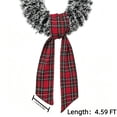 thumbnail image 4 of Christmas Wreath Sash for Front Door Red and Green Buffalo Check Plaid Wreath Sash for Embroidery Monogram, Garland Ribbon Accessories, Xmas Party Yard Doorway Indoor Outdoor Wall, 4 of 10